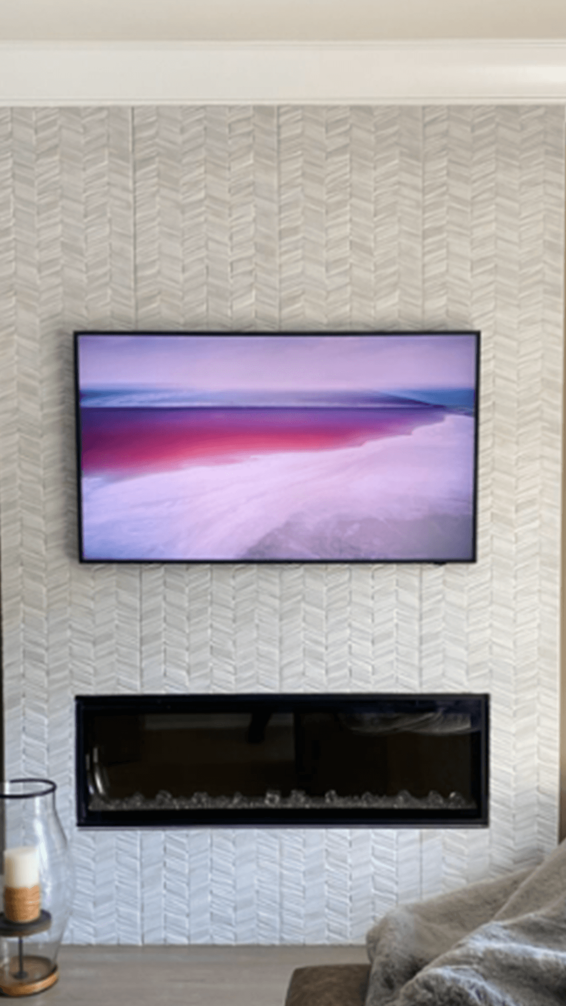 Fireplaces tile installation service in Clermont and Groveland, FL by Aesthetic Tile